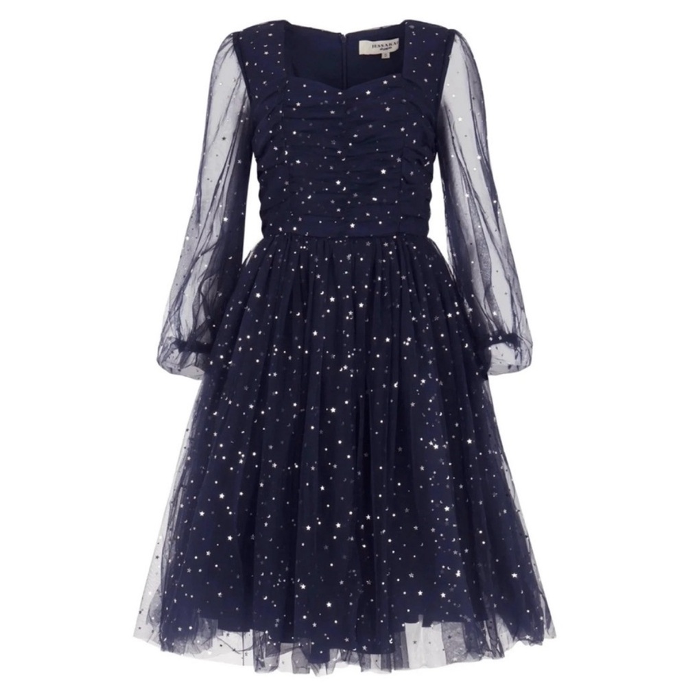 JessaKae Midnight Blue Starry Midi Dress